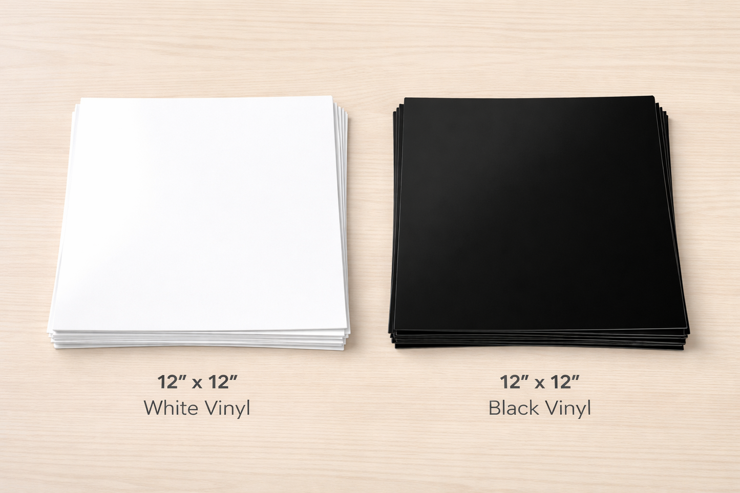 12x12 Black and White Vinyl