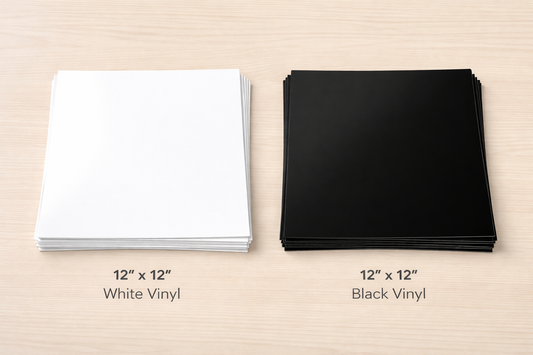 12x12 Black and White Vinyl
