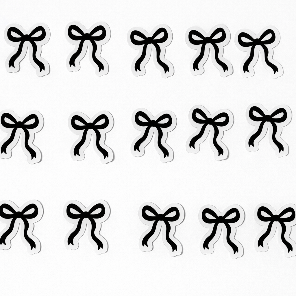 Black Bow Stickers