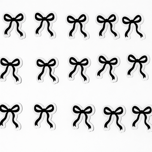 Black Bow Stickers